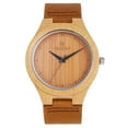 thumbnail image 1 of Men's Bamboo Wooden Watch REDEAR Wood Watch with Leather Strap Analog Quartz Lightweight Casual Watches Wristwatch, 1 of 9