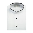 thumbnail image 1 of Men's Banded Collar 1/2" Pleats Tuxedo Shirt with Black Piping-L-32-33, 1 of 1