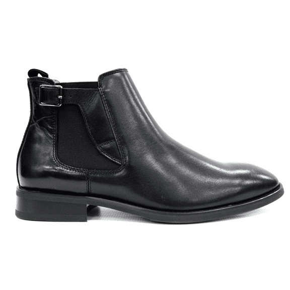 Men's Bansky Slip On Leather Black Chelsea Boot by La Milano B1241651