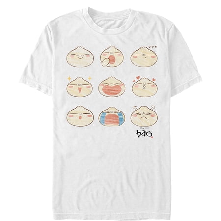 Men's Bao Dumpling Emotions Graphic Tee White 3X Large