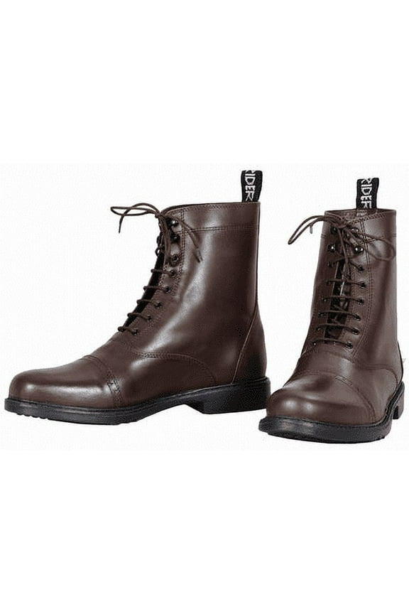 Men's Baroque Lace Up Laced Paddock Boots - Mocha - 9.5