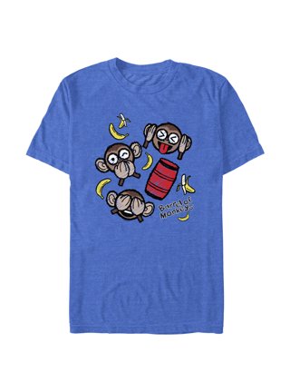 Snbidmk Men’s Monkey Print T-Shirt – Cartoon Short Sleeve Crewneck Tee For Casual Summer Wear