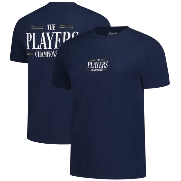 Men's-Barstool Golf  Navy 2025 THE PLAYERS Varsity Logo T-Shirt