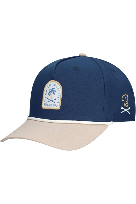 Men's Barstool Golf Navy THE PLAYERS Tropical Small Patch Rope Snapback Hat