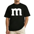 thumbnail image 1 of Men's Base Shirt Short Sleeve Letter Print Crewneck Pullover Top Black XL, 1 of 5