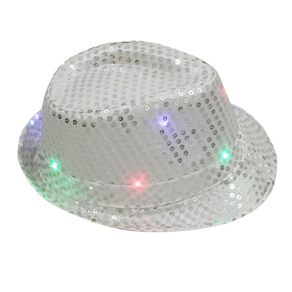 Men's Baseball Caps - Classic Fitted Hat for Sports & Casual Flashing Light Up Led Colorful Sequin Unisex Fancy Dress Dance Party Hat