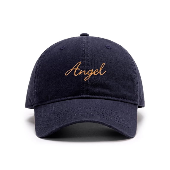 Men's Baseball Caps Embroidered Angel Washed Cotton Vintage Dad Caps