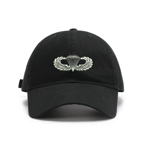 Men's Baseball Caps Embroidered Army Airborne Paratrooper Wings Washed Cotton Vintage Dad Caps