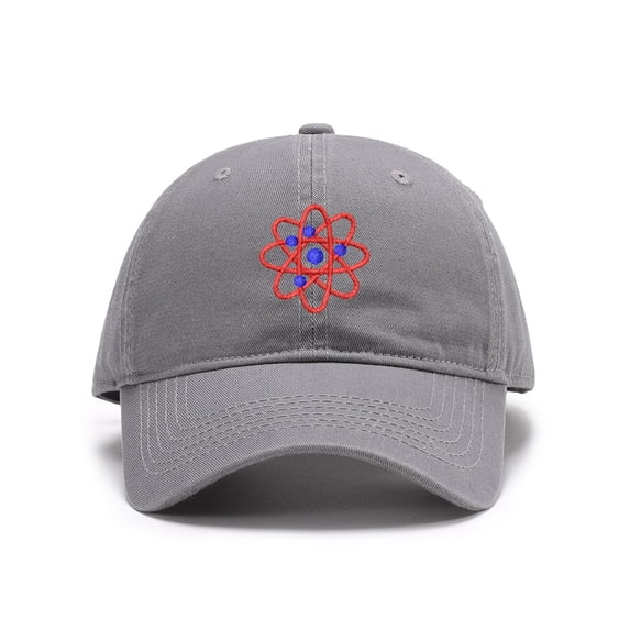 Men's Baseball Caps Embroidered Atom Science Washed Cotton Vintage Dad Caps