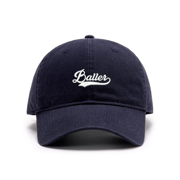 Men's Baseball Caps Embroidered Baller Washed Cotton Vintage Dad Caps
