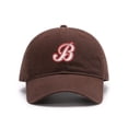thumbnail image 1 of Men's Baseball Caps Embroidered Baseball-Letter B Washed Cotton Vintage Dad Caps, 1 of 2