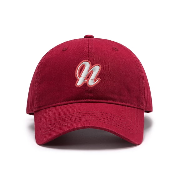 Men's Baseball Caps Embroidered Baseball-Letter N Washed Cotton Vintage Dad Caps