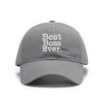thumbnail image 1 of Men's Baseball Caps Embroidered Best Boss Ever Washed Cotton Vintage Dad Caps, 1 of 2