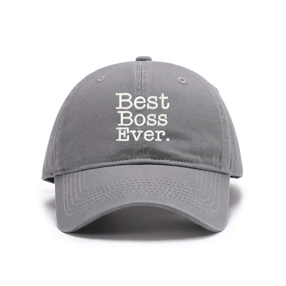 Men's Baseball Caps Embroidered Best Boss Ever Washed Cotton Vintage Dad Caps