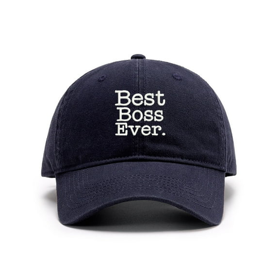 Men's Baseball Caps Embroidered Best Boss Ever Washed Cotton Vintage Dad Caps