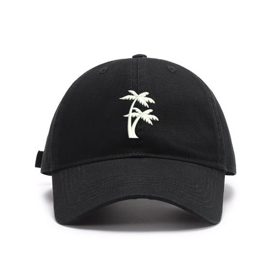 Men's Baseball Caps Embroidered Palm Tree Washed Cotton Vintage Dad Caps