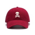 thumbnail image 1 of Men's Baseball Caps Embroidered Skull and Crossbones Washed Cotton Vintage Dad Caps, 1 of 2