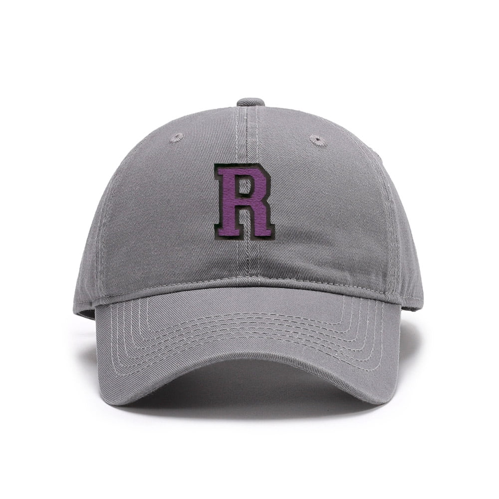 Cap With Letter R Men's Baseball Caps Embroidered Sport Letter R Washed Cotton Vintage ...