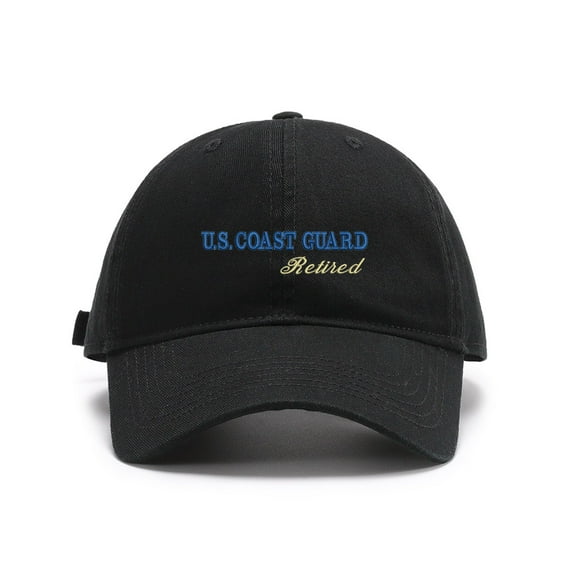 Men's Baseball Caps Embroidered US Coast Guard Retired Washed Cotton Vintage Dad Caps