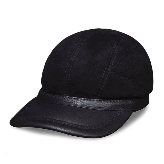 Men's Baseball Caps Hats Genuine Leather Brand New Real Leather Cap Hat One Fu-r With Real Fu-r Inside ,Fashion
