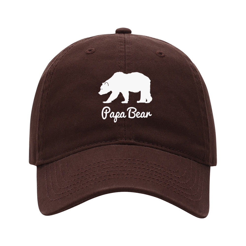 L8502-LXYB Men's Bear California Printed Baseball Cap - Washed Cotton Dad Hat, Adjustable Strap, One Size Fits Most