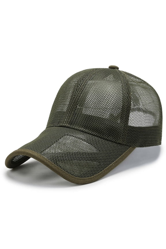 Men's Baseball Caps Uv Protection Messy High Bun Sun Hats Unstructured Athletic Baseball Cap Green A