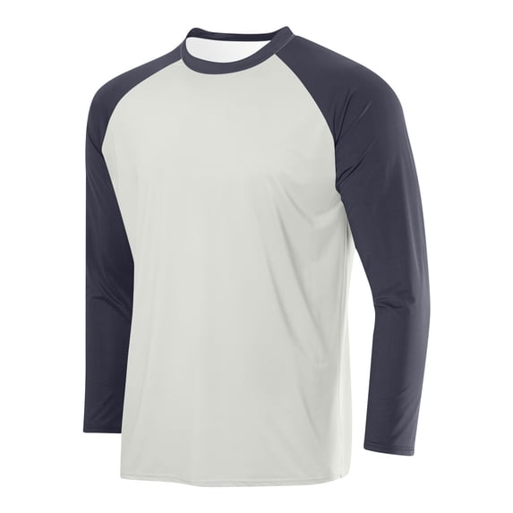 Men's Baseball Classic Long Sleeve T-Shirt Raglan Breathable Mesh Tee Shirts Soft Regular-Fit Gym Workout Sport Basic Tee Casual Pullover Tops