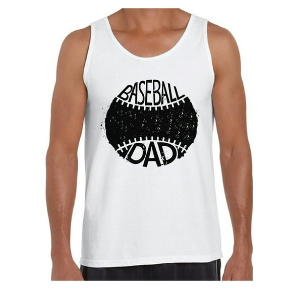 Men's Baseball Dad Sport Lover`s Graphic Tank Tops Black Father's Day Gift Idea