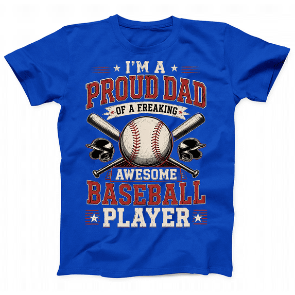 Men’s Baseball Dad T-Shirt Cool Graphic Tee Gift for Father’s Day 2026, Gift Shirt Keepsake Style 2