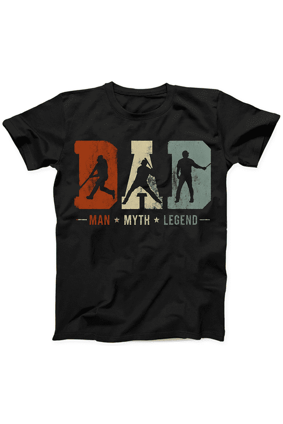 Men’s Baseball Dad T-Shirt Cool Graphic Tee Gift for Father’s Day 2026, Gift Shirt Keepsake Style 4