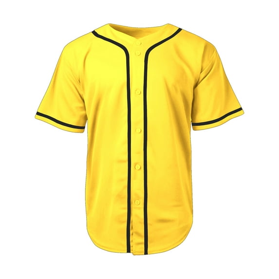 Men's Baseball Jersey Button Down Premium Hip Hop T Shirts Sports Uniform