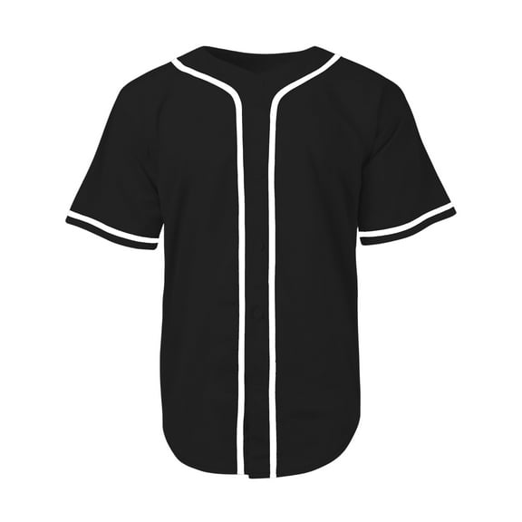 Men's Baseball Jersey Button Down Premium Hip Hop T Shirts Sports Uniform