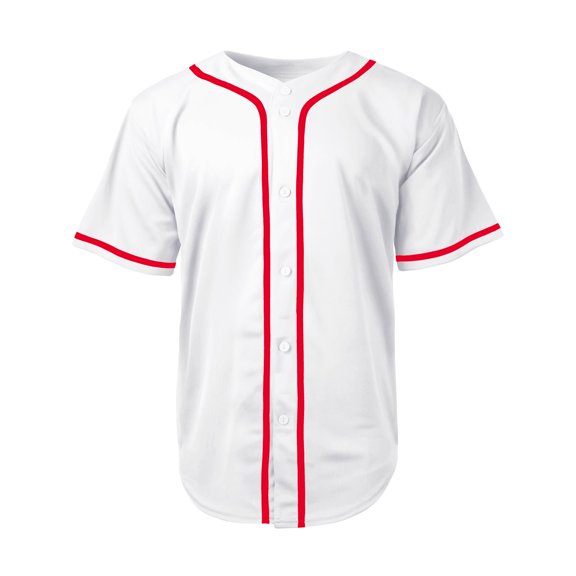 Men's Baseball Jersey Button Down Premium Hip Hop T Shirts Sports Uniform
