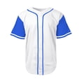 thumbnail image 1 of Men's Baseball Jersey Button Down Premium Hip Hop T Shirts Sports Uniform, 1 of 4