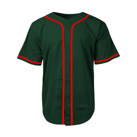 Men's Baseball Jersey Button Down Premium Hip Hop T Shirts Sports Uniform