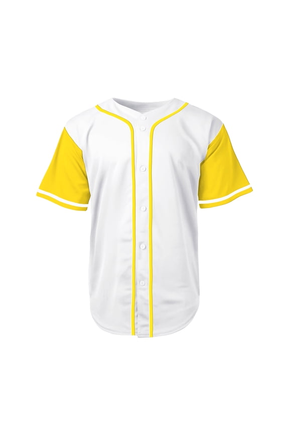 Men's Baseball Jersey Button Down Premium Hip Hop T Shirts Sports Uniform