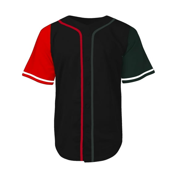 Men's Baseball Jersey Button Down Premium Hip Hop T Shirts Sports Uniform