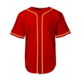 thumbnail image 1 of Men's Baseball Jersey Button Down Premium Hip Hop T Shirts Sports Uniform, 1 of 4