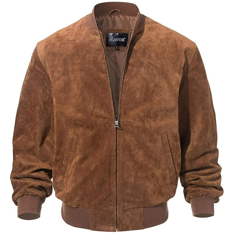 Suede baseball jacket mens hotsell