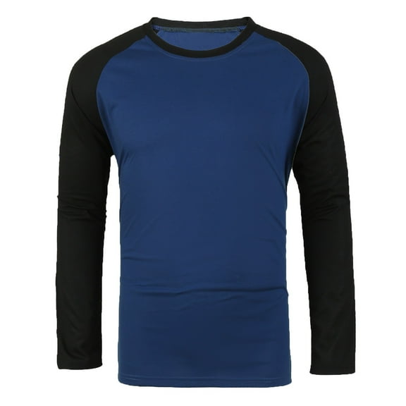 Men's Baseball Raglan Long Sleeve T Shirt Athletic Workout Gym Casual Slim Fit Tee Top Lightweight Comfortable Mens Basic Tee Shirts Summer Classic T-Shirts