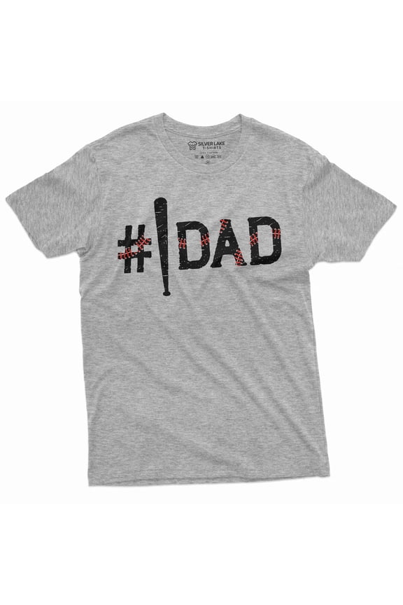 Men's Baseball Shirt Baseball Dad Shirt Father's Day Baseball Gift Tee Gift For Father Shirt For Men (Small Grey)