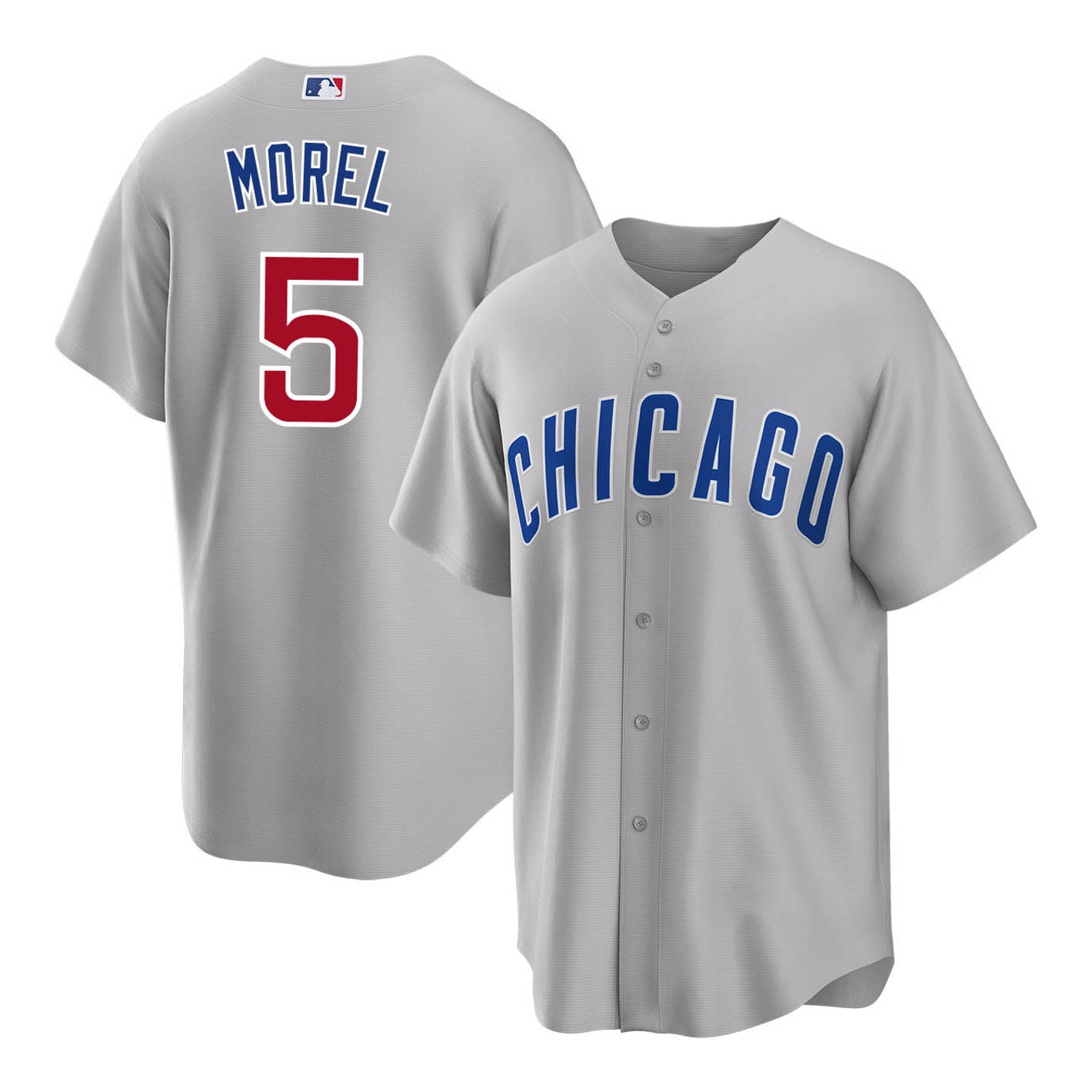 Men's Baseball Team Jersey Christopher Morel 5 Chicago_Cubs Gray Road
