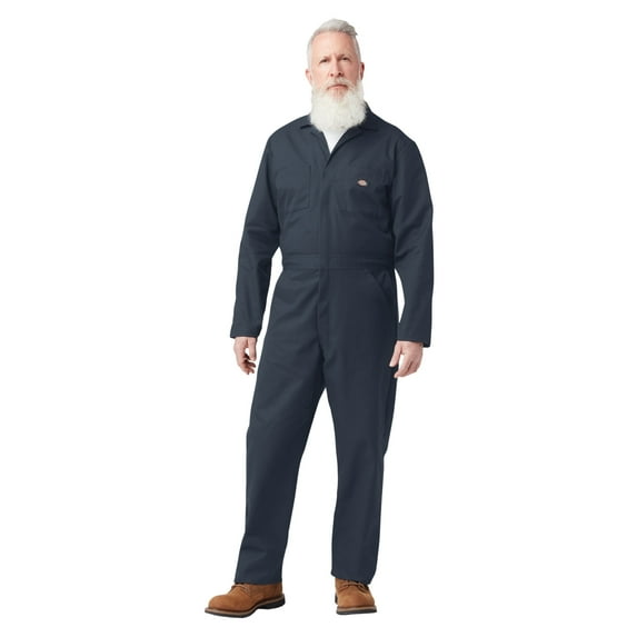 Dickies Men’s Long Sleeve Coveralls – Durable Workwear with Zipper Front, Multiple Pockets & Stain-Resistant Fabric for All-Day Comfort