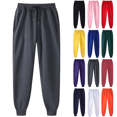 thumbnail image 1 of Men's Basic Fleece Jogger Sweatpants with Pockets Solid Color Casual Pants Drawstring Gym Running Pant Winter Fashion, 1 of 3