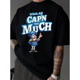 thumbnail image 1 of Men's Basic Graphic T-Shirt | Y'all Be Cap'n Too Much Design | 100% Cotton Gift For Him | Unisex Crew Neck Tee Men's Fun Cartoon Print T-Shirt., 1 of 6