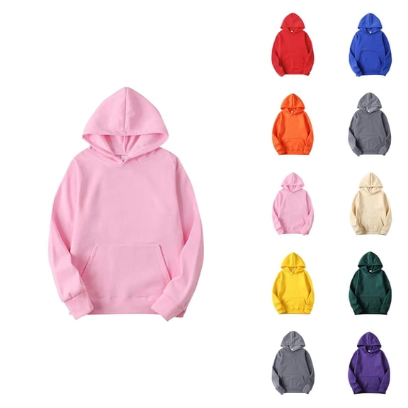 Men's Basic Hoodie 2025 Fall Winter Long Sleeve Casual Plain Hooded Sweatshirt with Pockets Pullover Tops