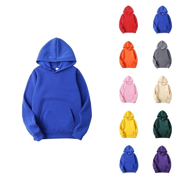 Men's Basic Hoodie 2025 Fall Winter Long Sleeve Casual Plain Hooded Sweatshirt with Pockets Pullover Tops