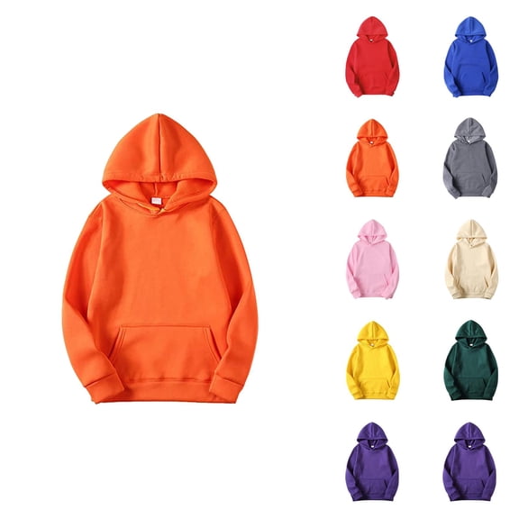 Men's Basic Hoodie 2025 Fall Winter Long Sleeve Casual Plain Hooded Sweatshirt with Pockets Pullover Tops