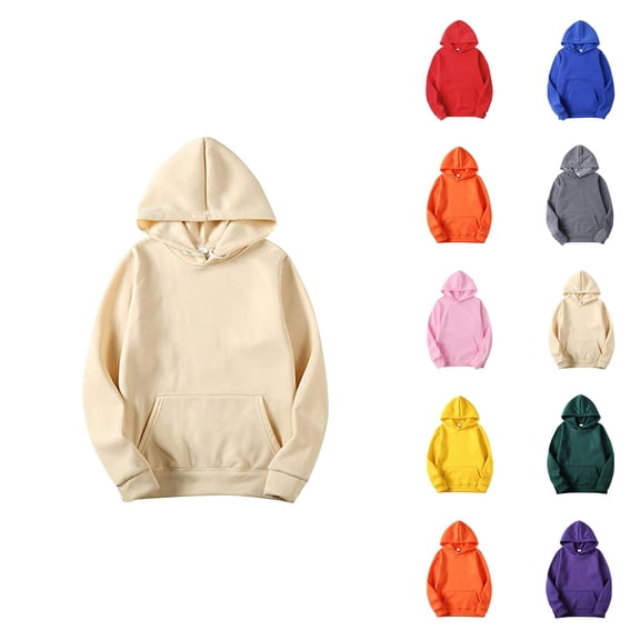 Men's Basic Hoodie 2025 Fall Winter Long Sleeve Casual Plain Hooded Sweatshirt with Pockets Pullover Tops