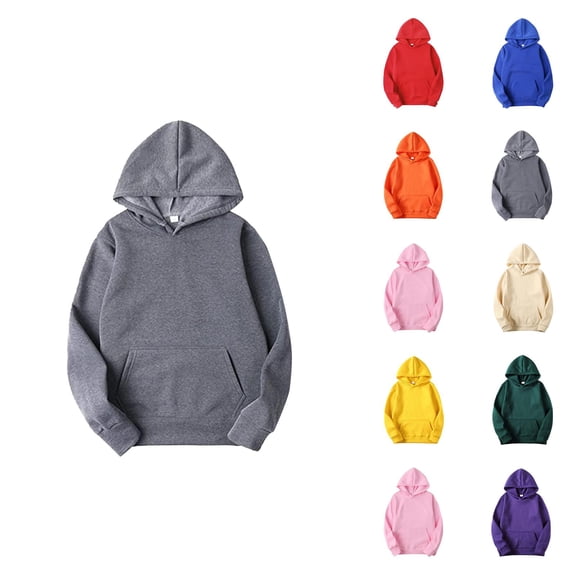 Men's Basic Hoodie 2025 Fall Winter Long Sleeve Casual Plain Hooded Sweatshirt with Pockets Pullover Tops